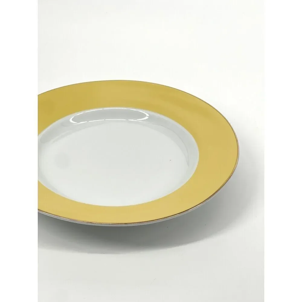 Pottery Barn GREAT WHITE Yellow 10.5” DINNER PLATE Discontinued Easter Spring